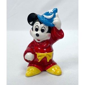 Japan Disney Mickey Mouse Fantasia Wizard Sorcerer Figure 3.5”H Blue Hat Red